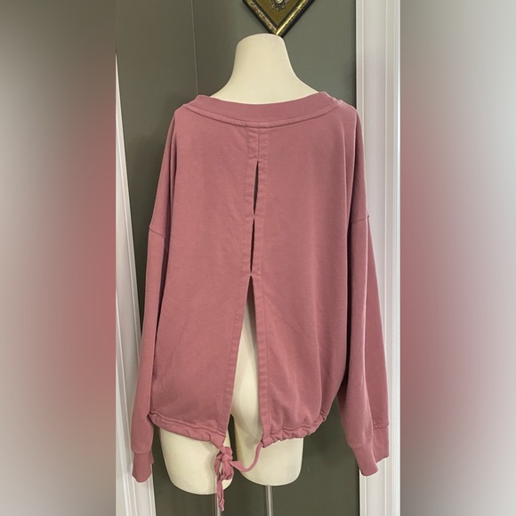 Old Navy Loose French Terry Tie Open Back Sweatshirt Cutout Women’s XL - Picture 12 of 12